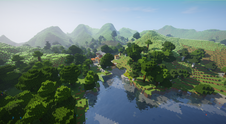 Lake Windermere recreated in the world of Minecraft using CEH datasets