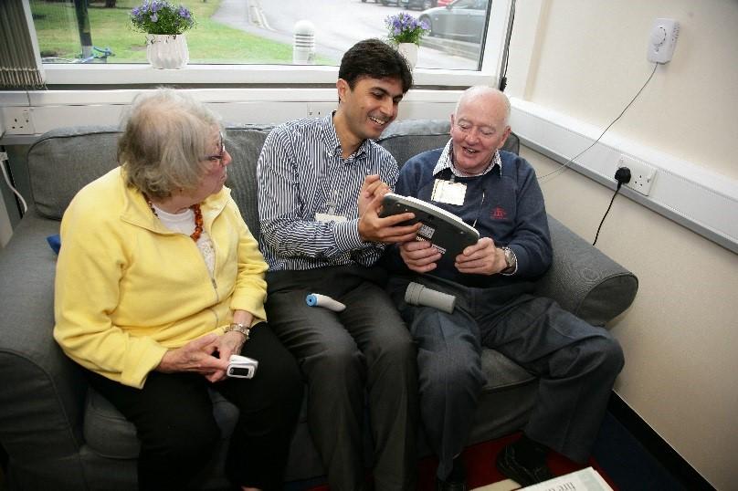 Surrey engagement with older people, screen tech demonstrating